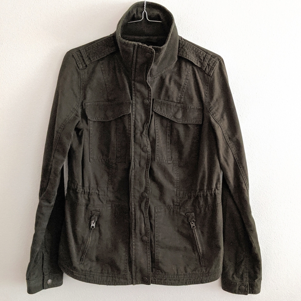 Abercrombie Military Utility Olive Green Jacket Size Small